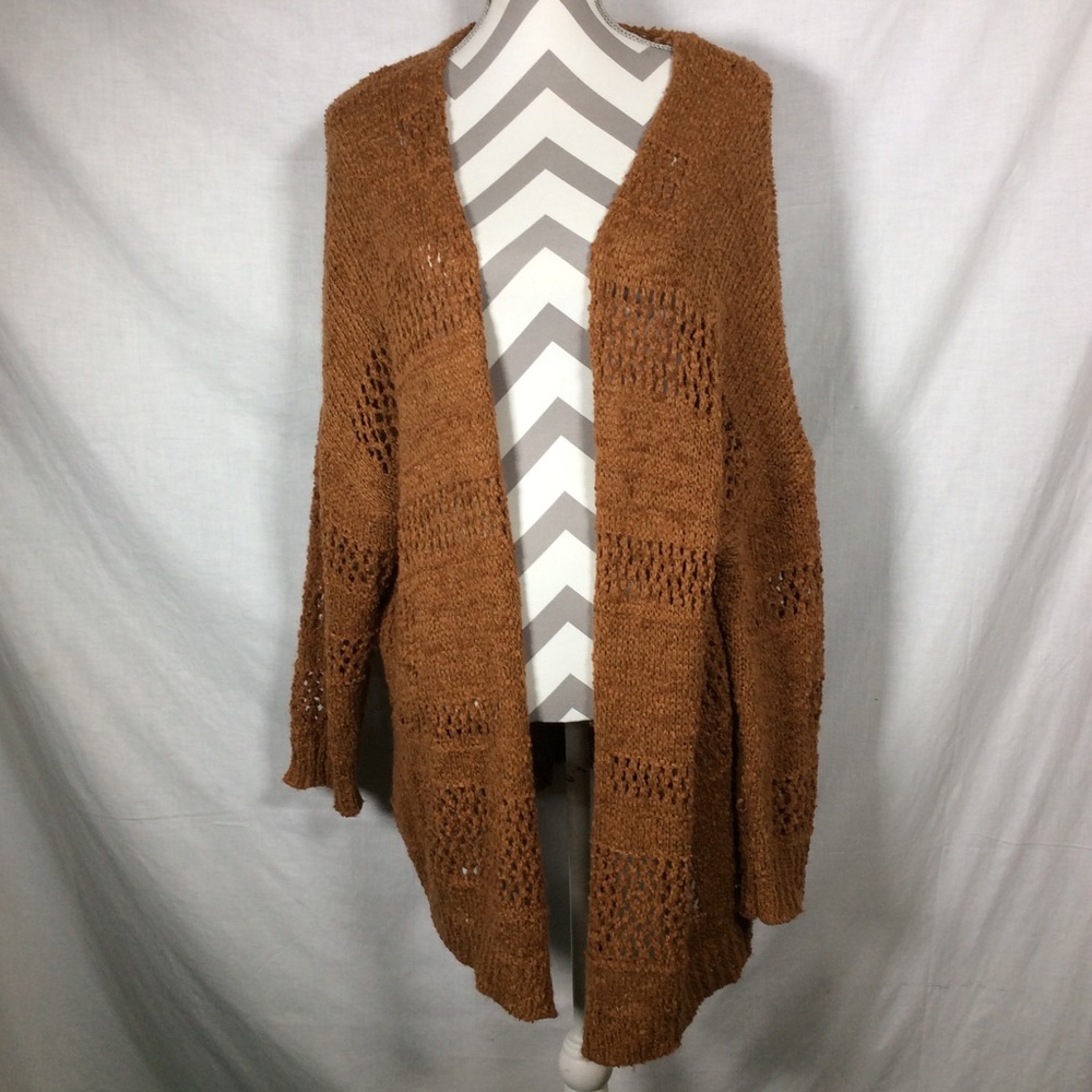 Purple Snow Women’s Open Front Cardigan Brown